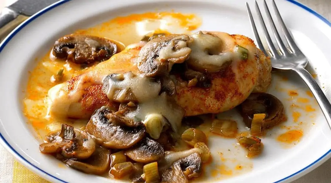 Pan-Fried Chicken With Mushroom