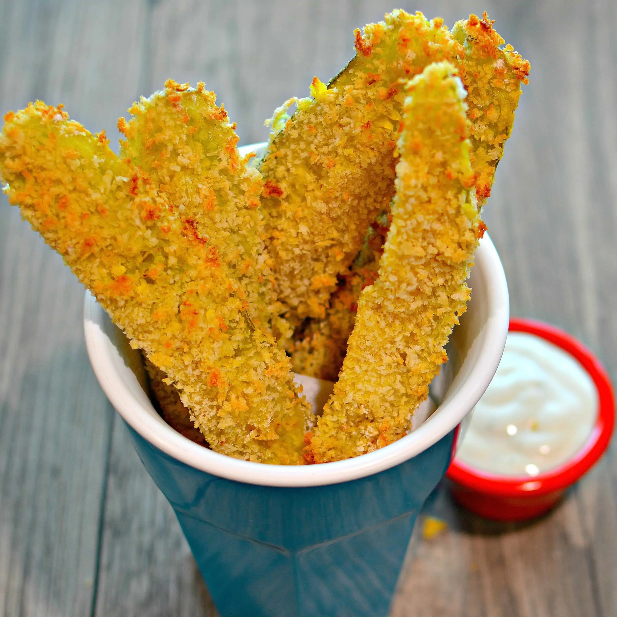 Korean Air Fryer Pickles Spears with Spicy Mayo Dipping Sauce Korean Air Fryer Pickles Spears with Spicy Mayo Dipping Sauce