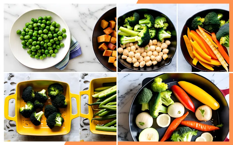 Air fry the vegetables for 10 minutes at 375F (190C)