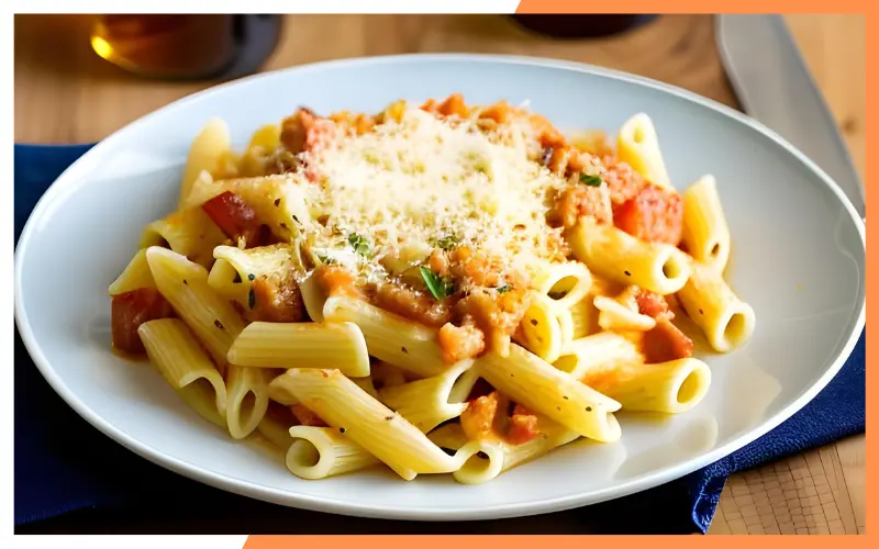 Ingredients For pasta recipe with mac & cheese