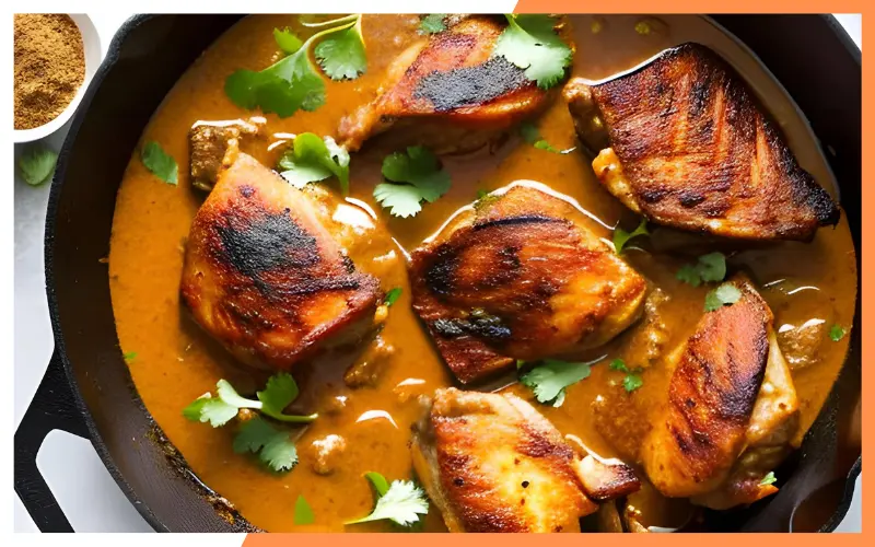 Stovetop Garam masala chicken thigh