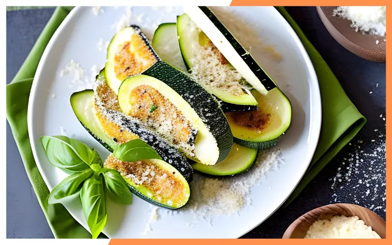 Zucchini Slices with Air Fryer with Parmesan