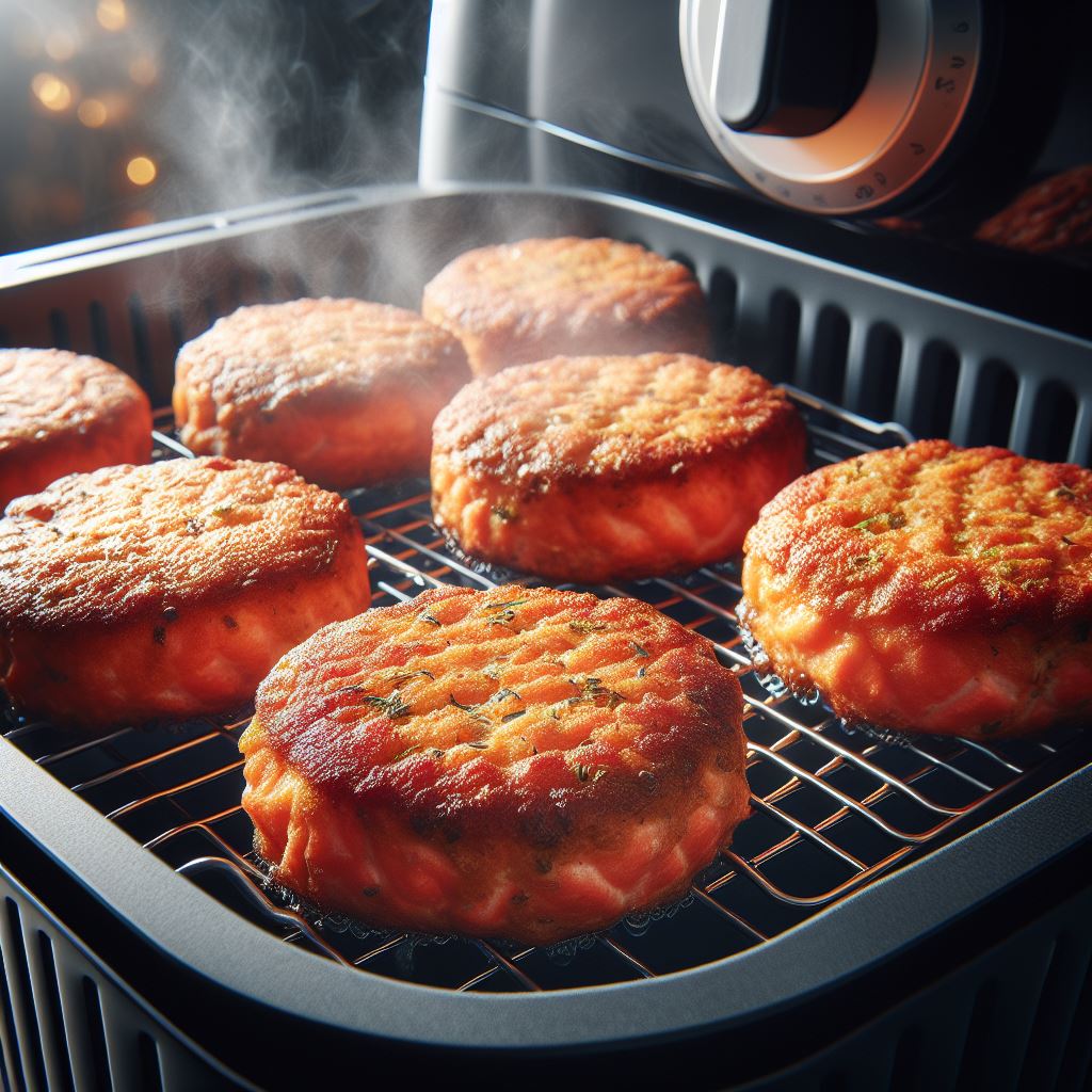 Making Air fried Salmon Patties