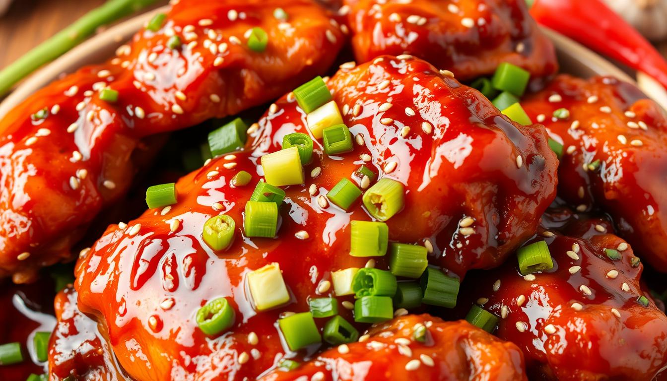 Spicy & Sweet Sticky Chicken Thighs