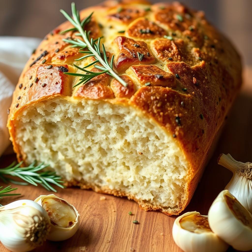 keto garlic herb loaf